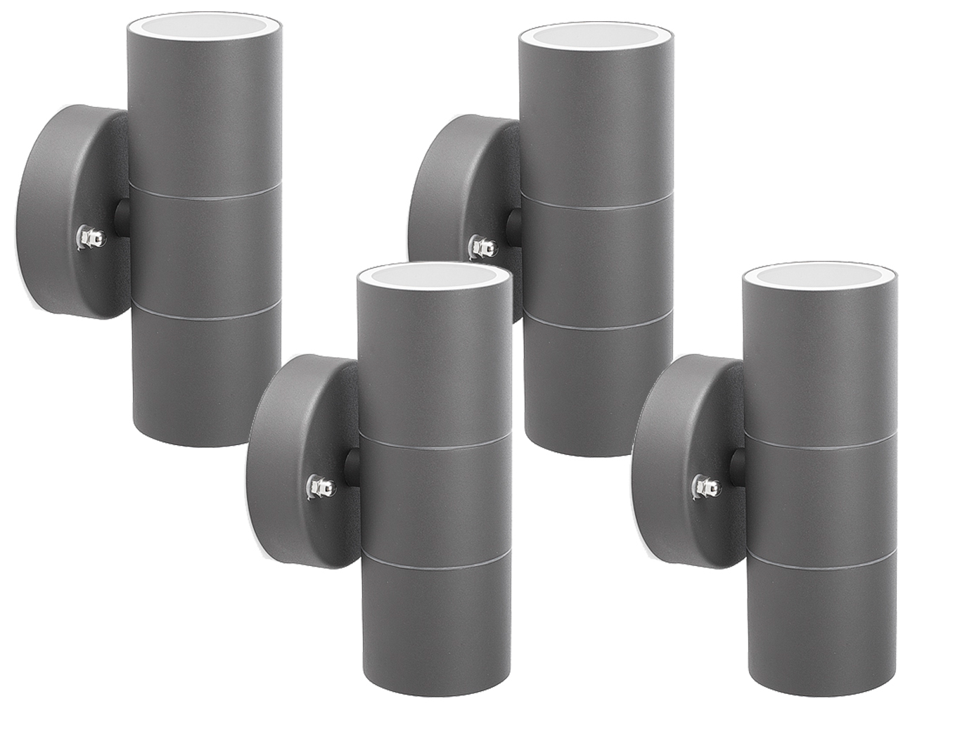 Lichtbündelung nach oben /& unten 230 Lumen 4er-Set Wegeleuchten mit 3 Watt LED