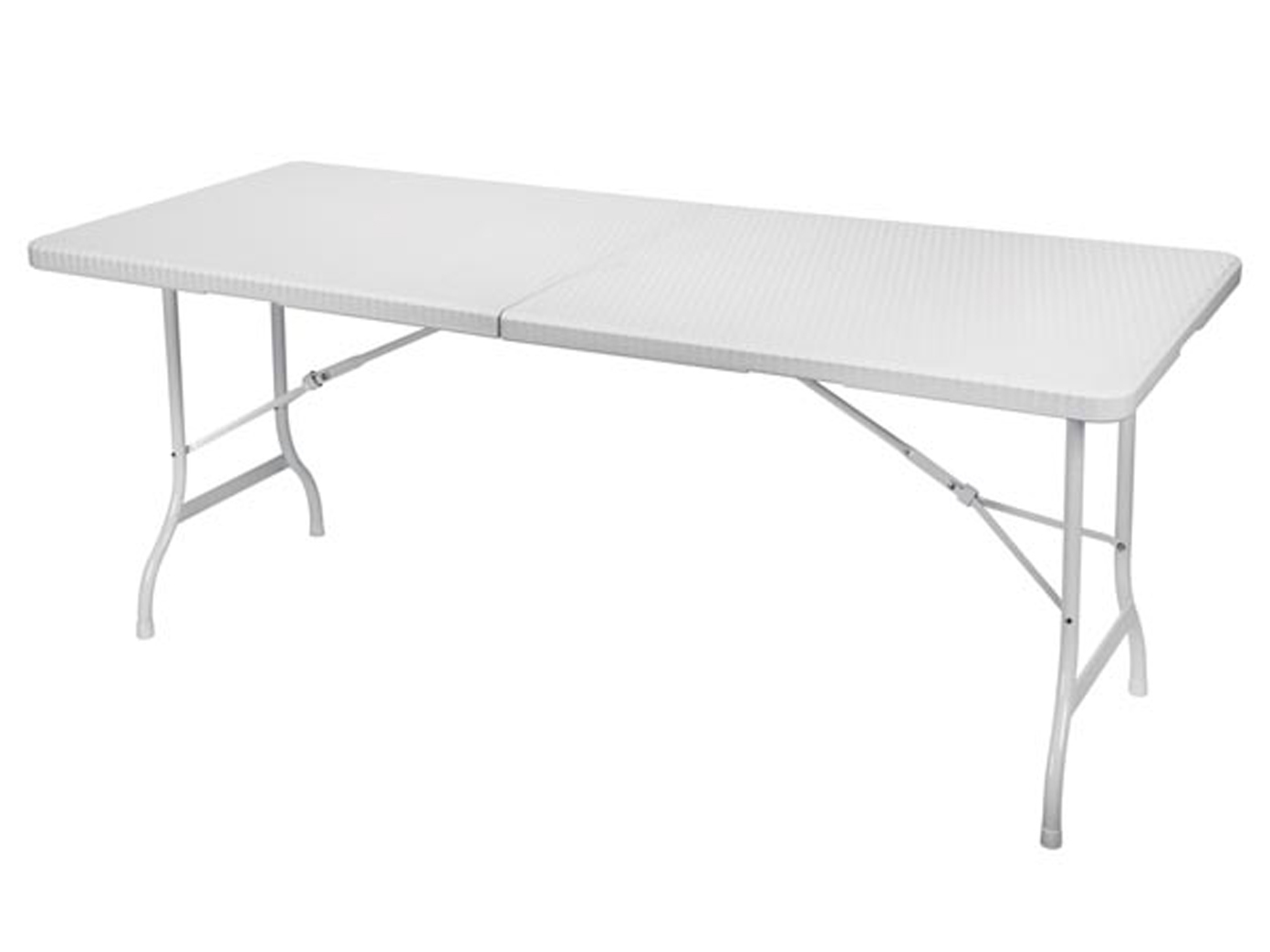 Base Pliable Table avec housse en blanc 180 x 75 cm table de jardin Table de camping stable