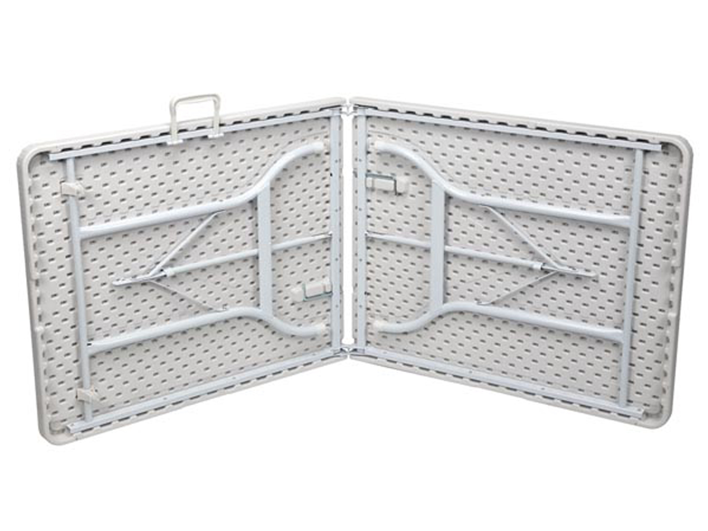 Base Pliable Table avec housse en blanc 180 x 75 cm table de jardin Table de camping stable