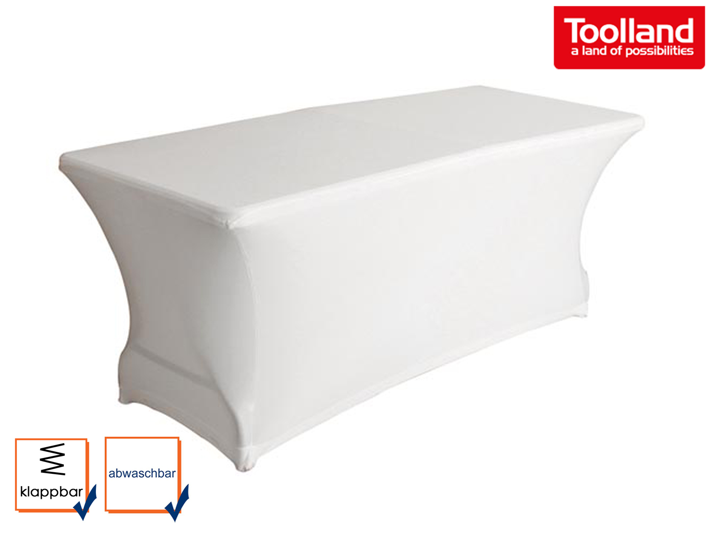 Base Pliable Table avec housse en blanc 180 x 75 cm table de jardin Table de camping stable