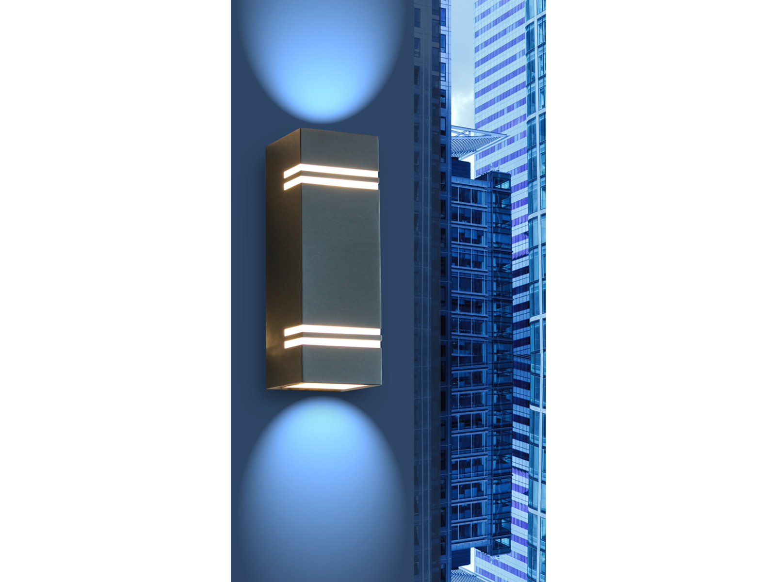 Muro esterno in acciaio inox lampada LED ip44 UP /& Downlight H 25cm illuminazione esterna casa