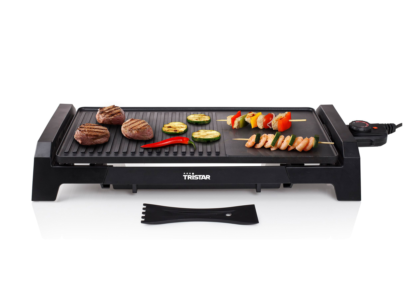 Teppanyaki Grillplatte Multi Tischgrill Elektro Balkongrill 2200W 50 x 25 cm