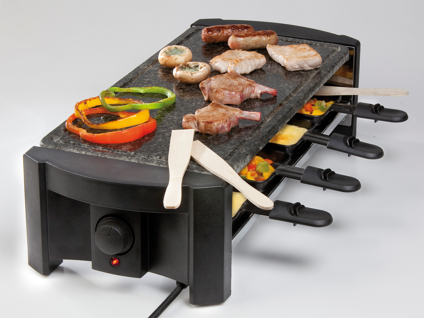 8 personnes raclette grill Grill de table Raclette avec poli pierres