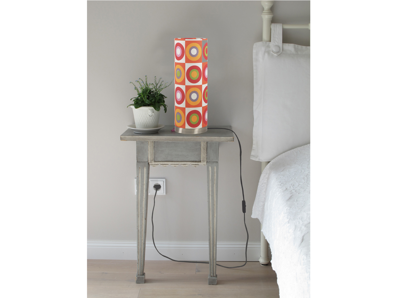 Ø 15 cm Retro-Look Design LED Tischlampen CLAIRE 2er-Set Höhe 42 cm Vintage