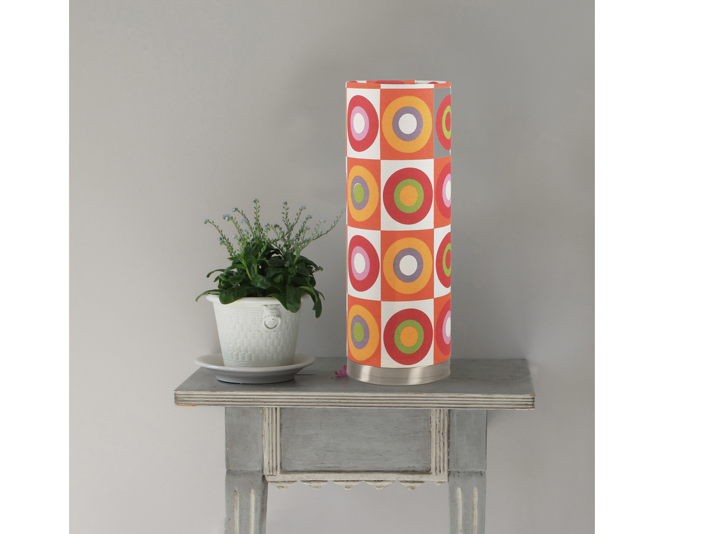 Ø 15 cm Retro-Look Design LED Tischlampen CLAIRE 2er-Set Höhe 42 cm Vintage