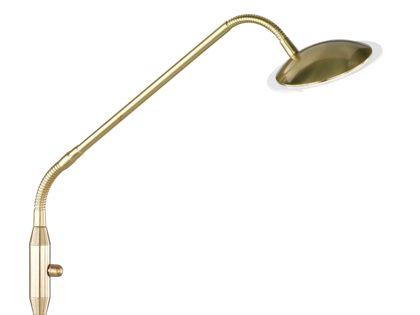 Flexible LED-Leseleuchte mit Dimmer Wofi-Leuchten Messing matt