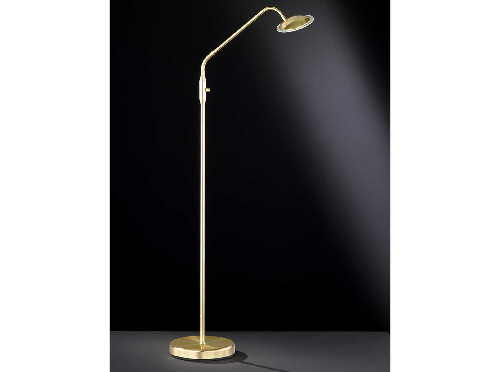 Flexible LED-Leseleuchte mit Dimmer Wofi-Leuchten Messing matt
