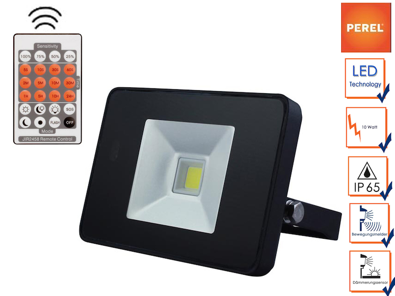 Led Strahler Mit Bewegungsmelder Und Fernbedienung Ip65 Aussenleuchte Flutlicht Ebay