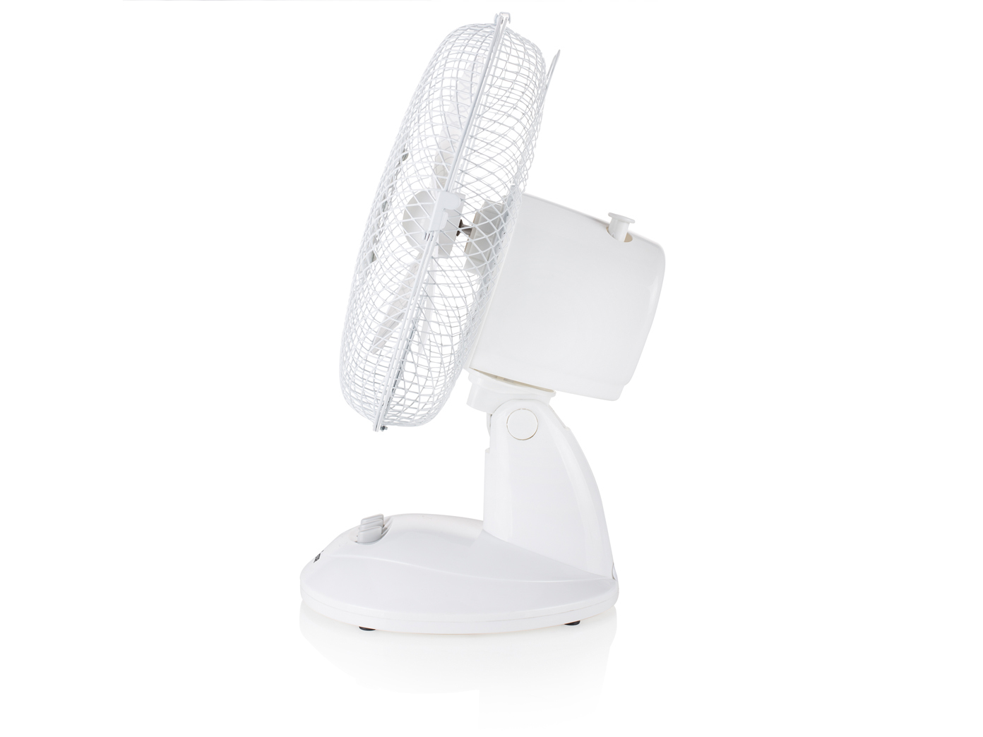 Zimmer Ventilator Klein Weiß 2Stufen Ø 23cm oszillierend leise Lüfter