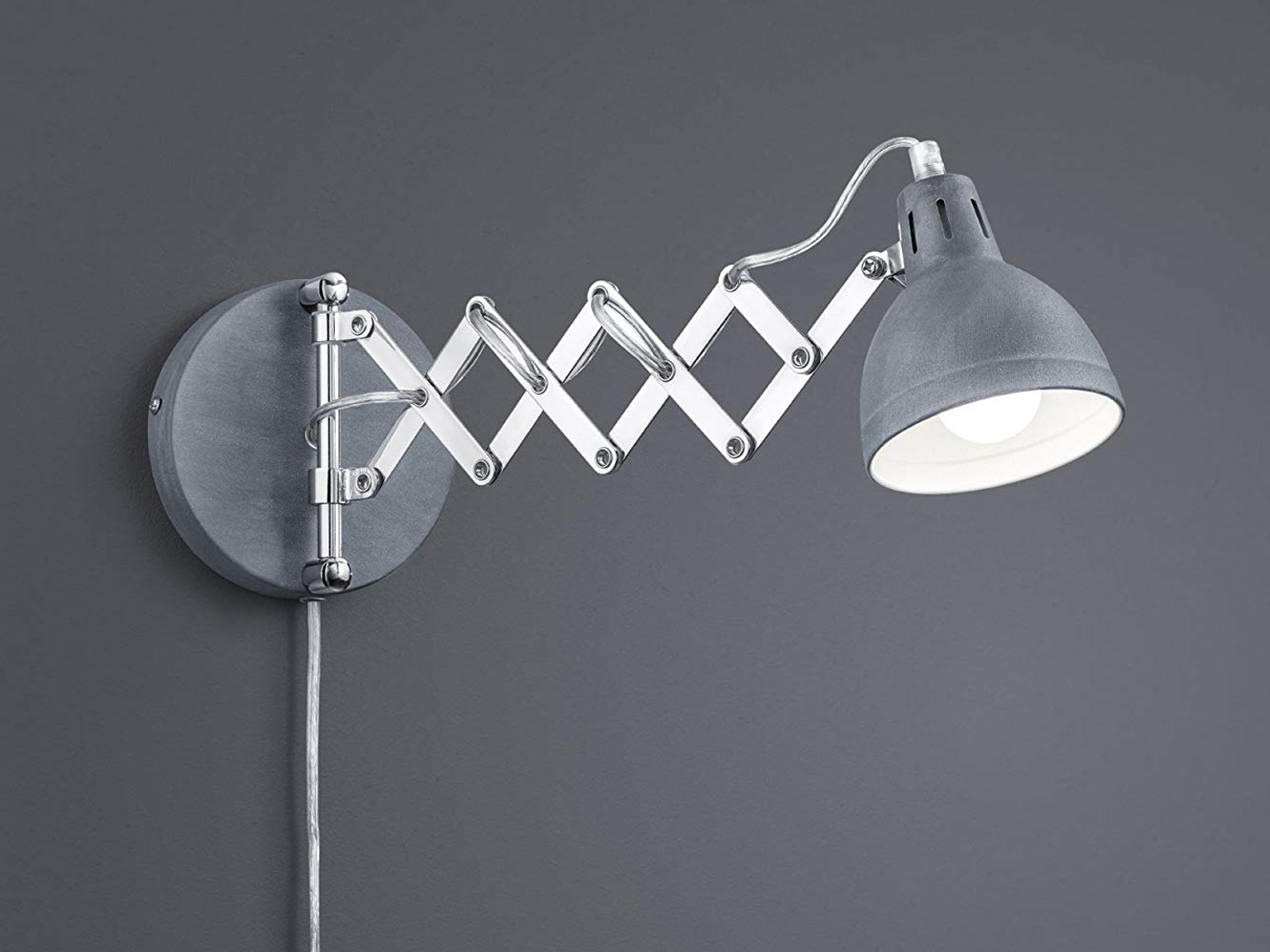 Verstellbare Industrie Design Zieharmonika Wandleuchten mit Scherenarm