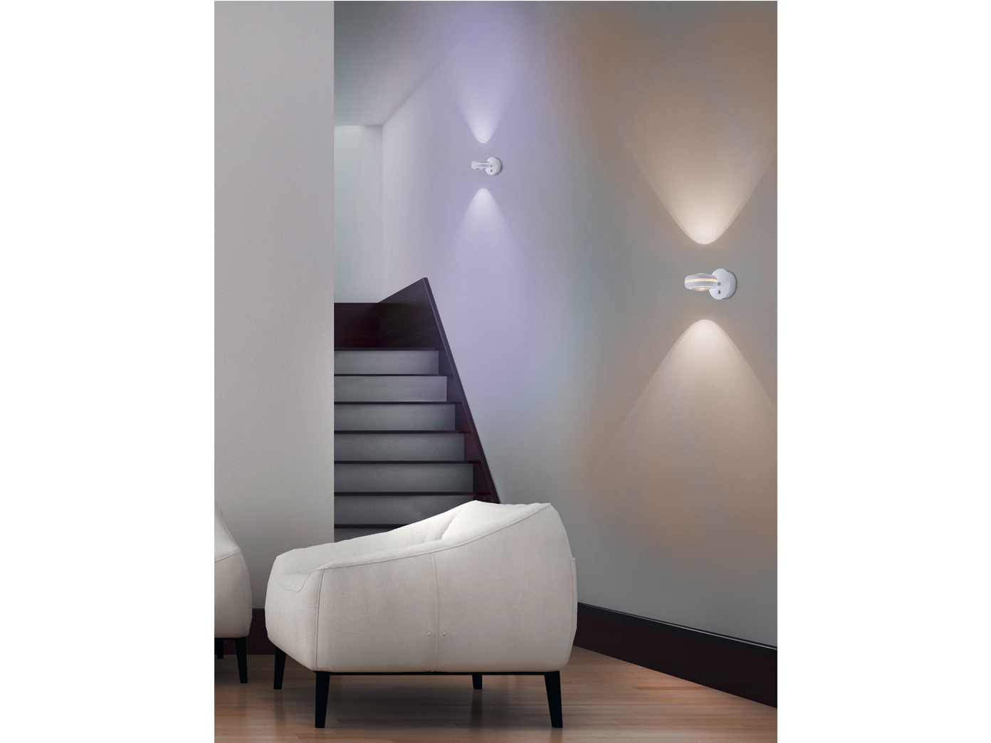 Design LED Wandbeleuchtung - drehbare runde Smart Home Lampen fürs