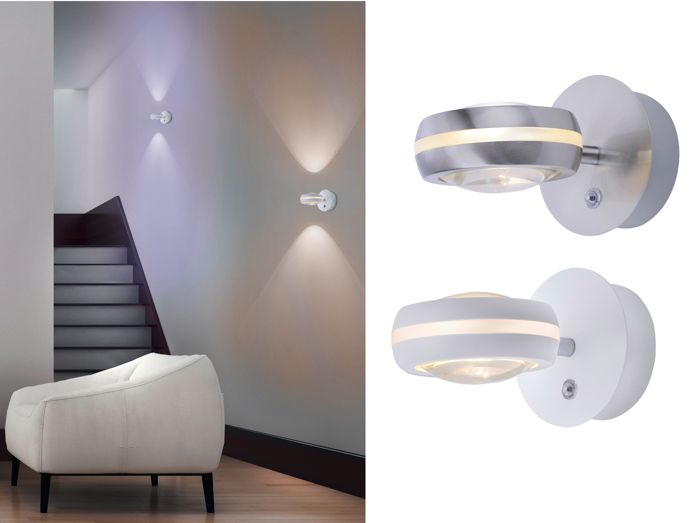 Design LED Wandbeleuchtung drehbare runde Smart Home