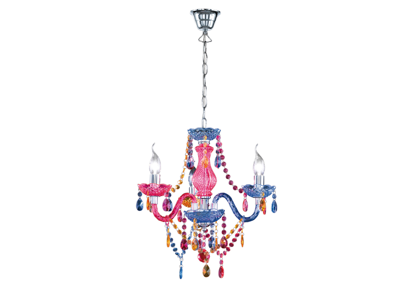 Nostalgische Hängelampen - Kronleuchter stehend bunt für Mädchen