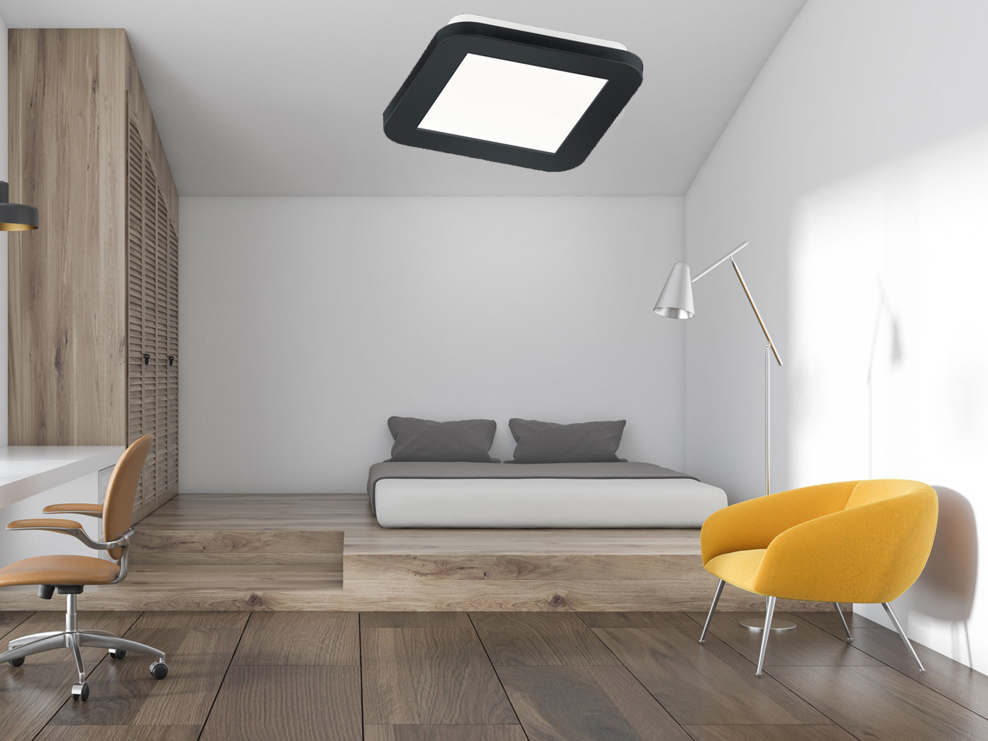 Schöne LED Badlampen für über Spiegel schwarz, Große & Kleine