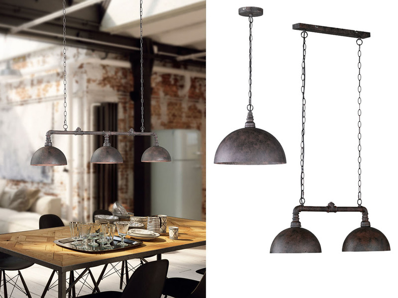 Rost Lampen im Fabrik Style - Retro Esszimmerleuchten für zur