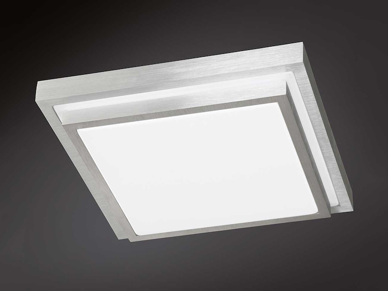 Stufenförmige LED Deckenleuchte Alu gebürstet, Action by Wofi | eBay