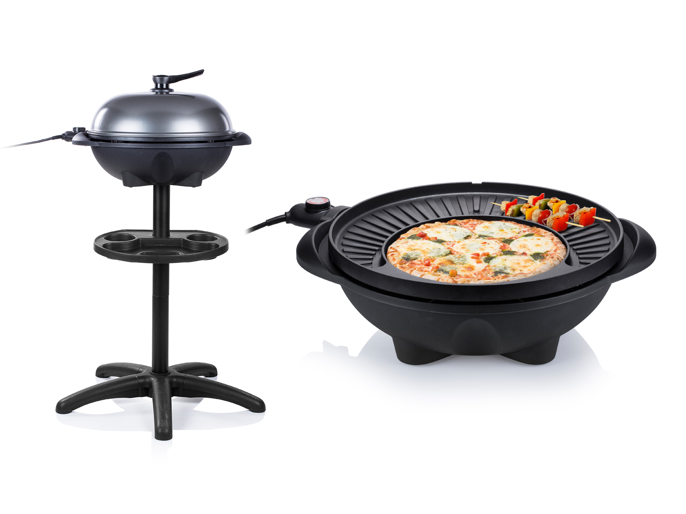 Elektrogrill mit Deckel Klein kaufen Rauchfreier Tischgrill Rundgrill