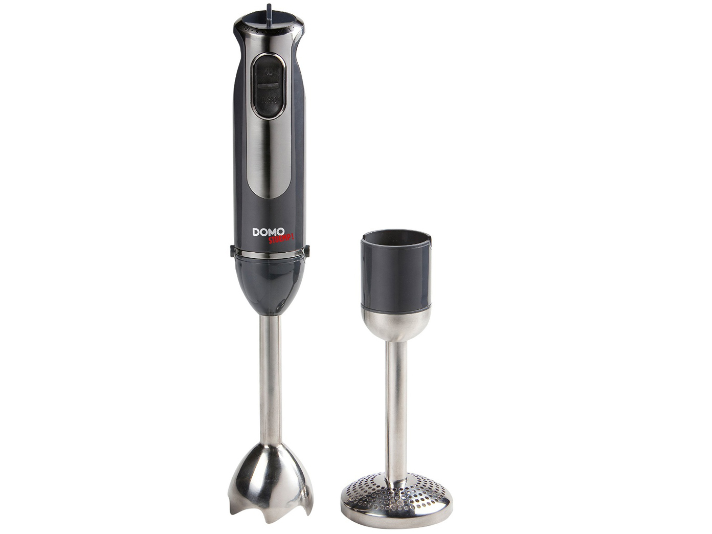 Domo Edelstahl Stabmixer, schwarz, 800W, TurboMixer, Pürierstab