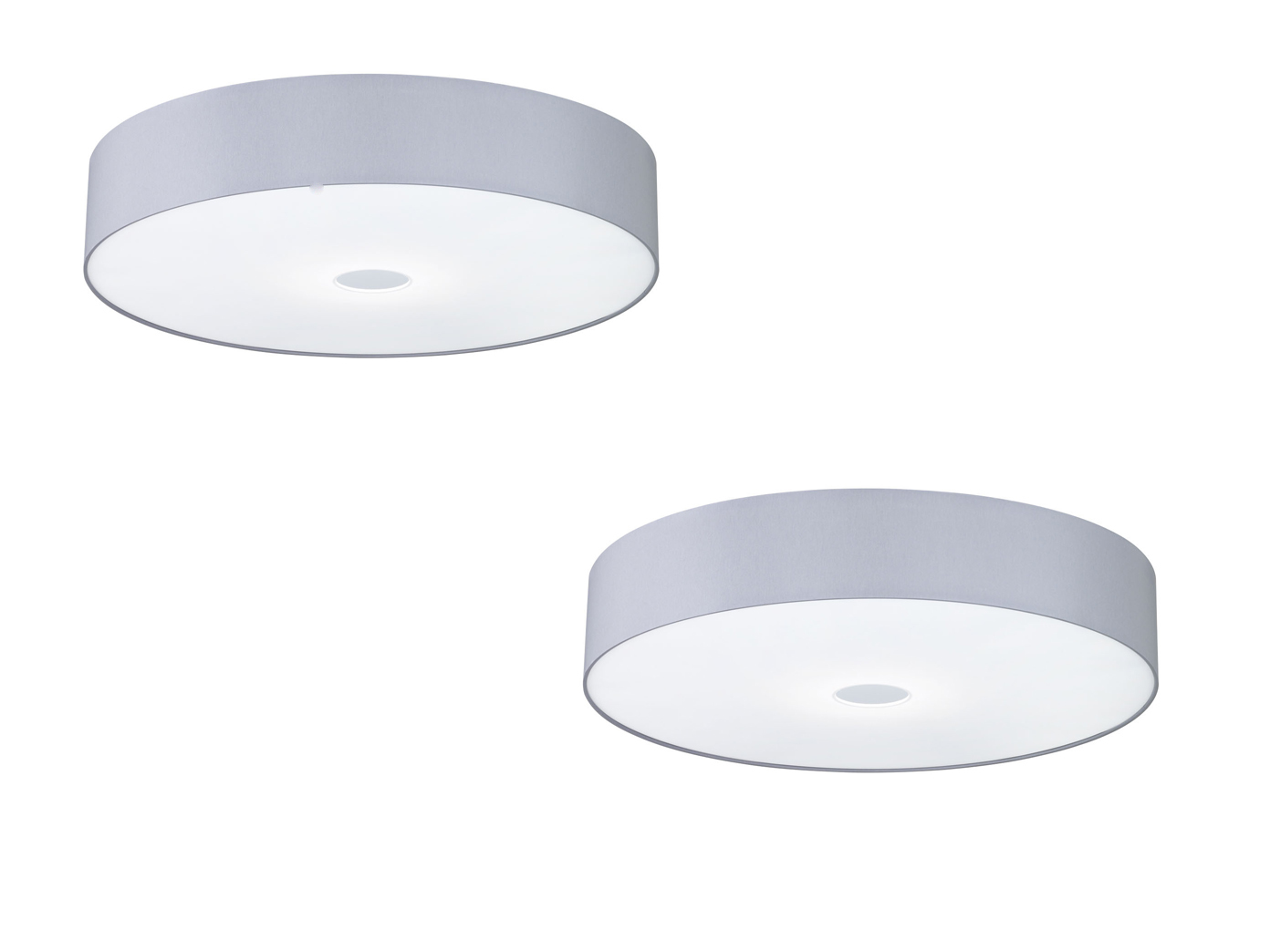 Tessuto Tessuto Tessuto Grigio OMBRELLONE nel 2er Set per LED Lampada da soffitto Tolosa, Ø 80 CM, Wofi 0f35e0 Tessuto Tessuto Tessuto Grigio OMBRELLONE nel 2er Set per LED Lampada da soffitto Tolosa, Ø 80 CM, Wofi 0f35e0