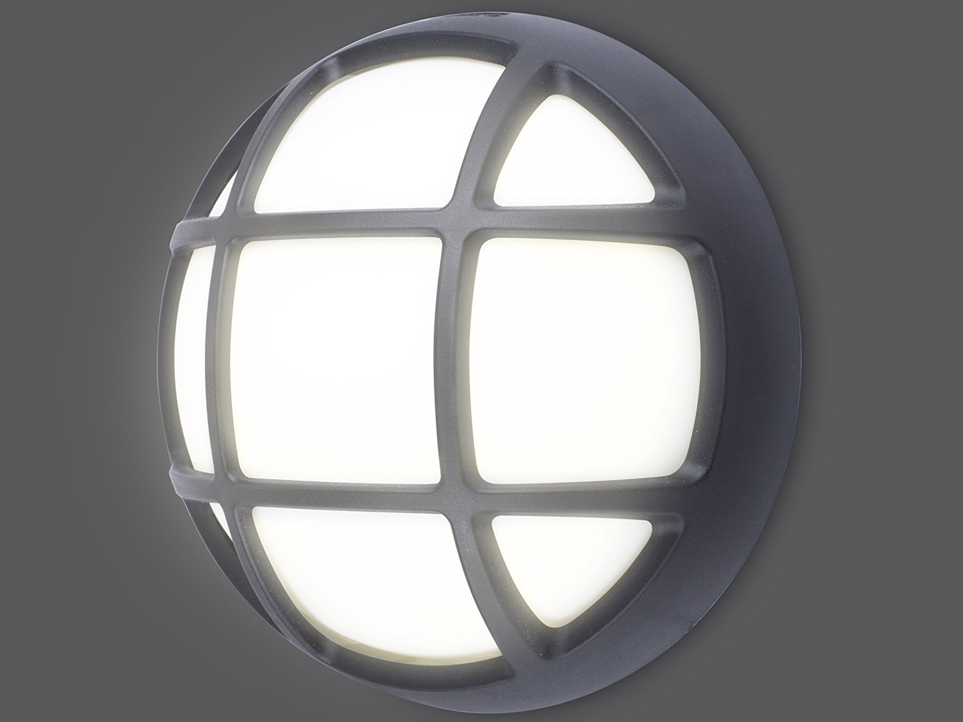 LED Lampe schwarz als Wandleuchte Deckenleuchte für Außenbeleuchtung