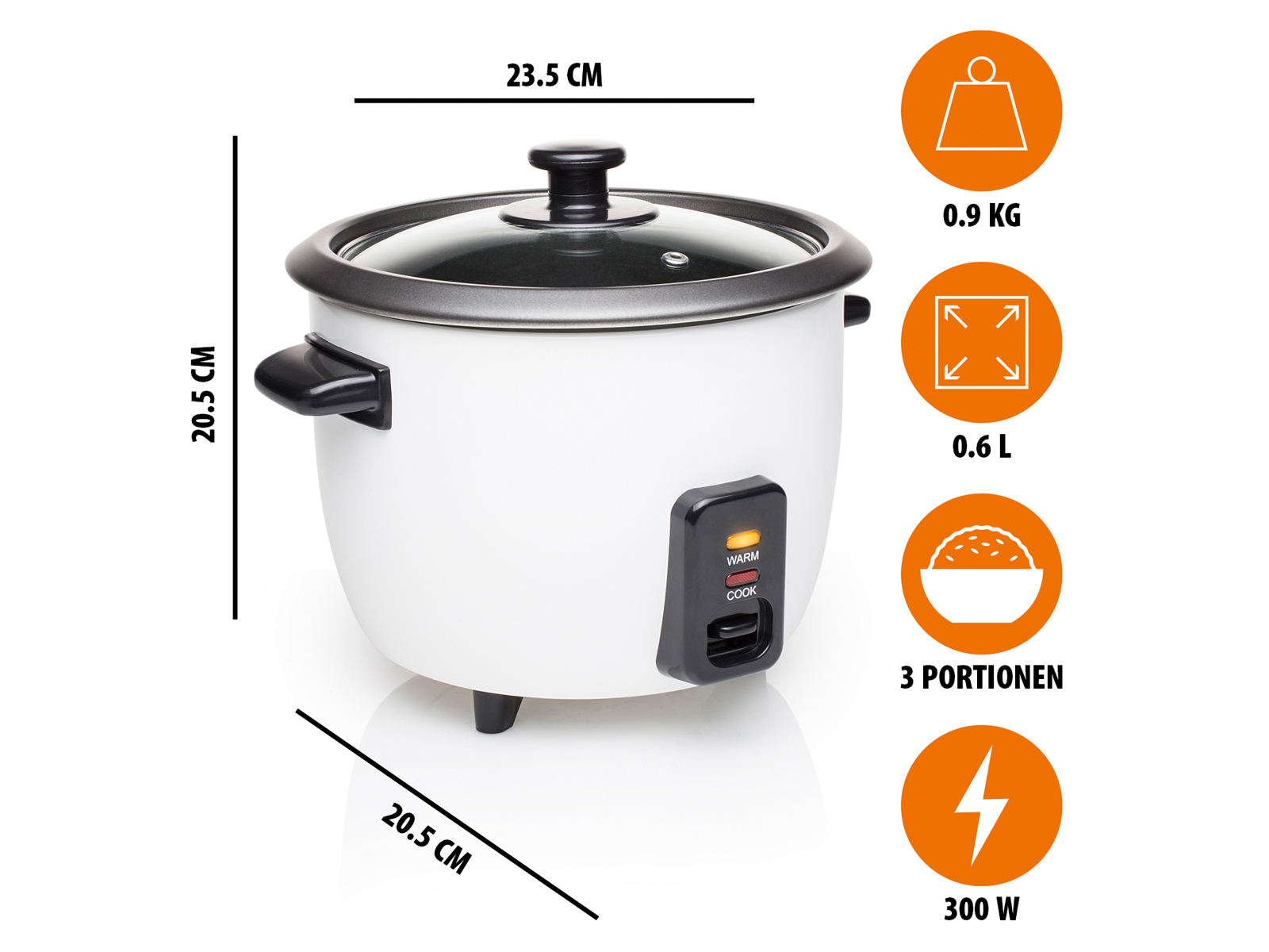 REISKOCHER DAMPFGARER MIT Warmhaltefunktion, Reisgarer